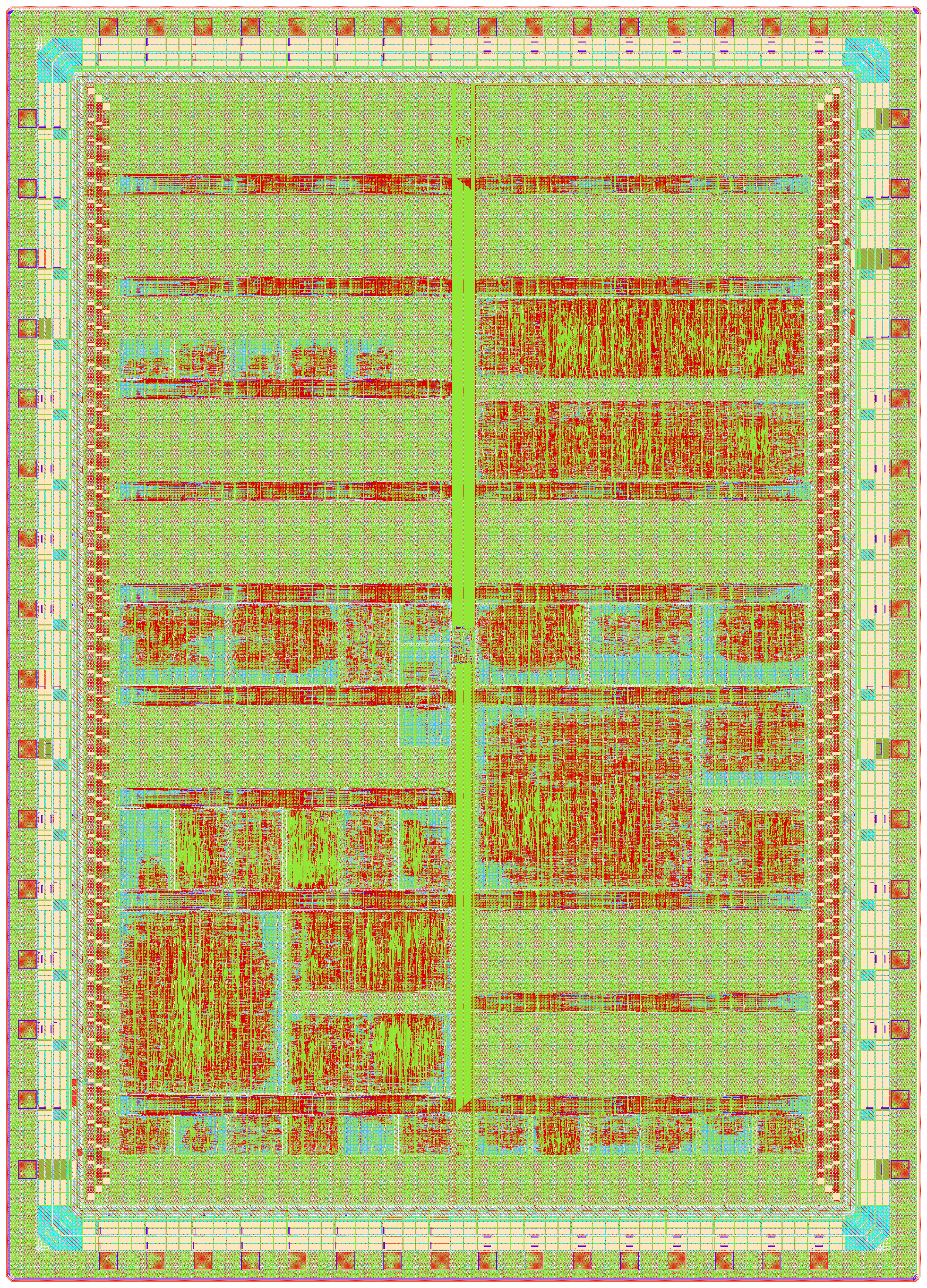 Tiny Tapeout shuttle `ihp0p4` chip render.<br>Credit: Luis Eduardo Ledoux Pardo