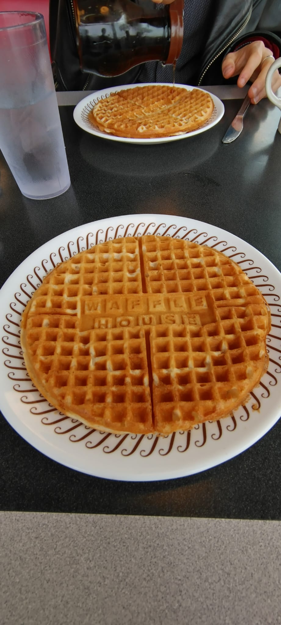a plate of waffle house waffles